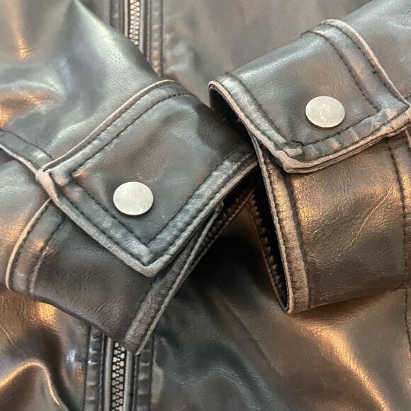 Sonoma Dark Leather Bomber Jacket - Picture 4 of 11